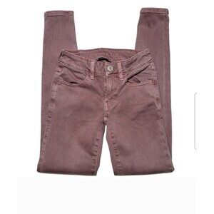 Women's American Eagle Next Level Stretch Jegging Sz 0 Mauve